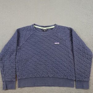 Patagonia Navy Quilted Crewneck Sweater